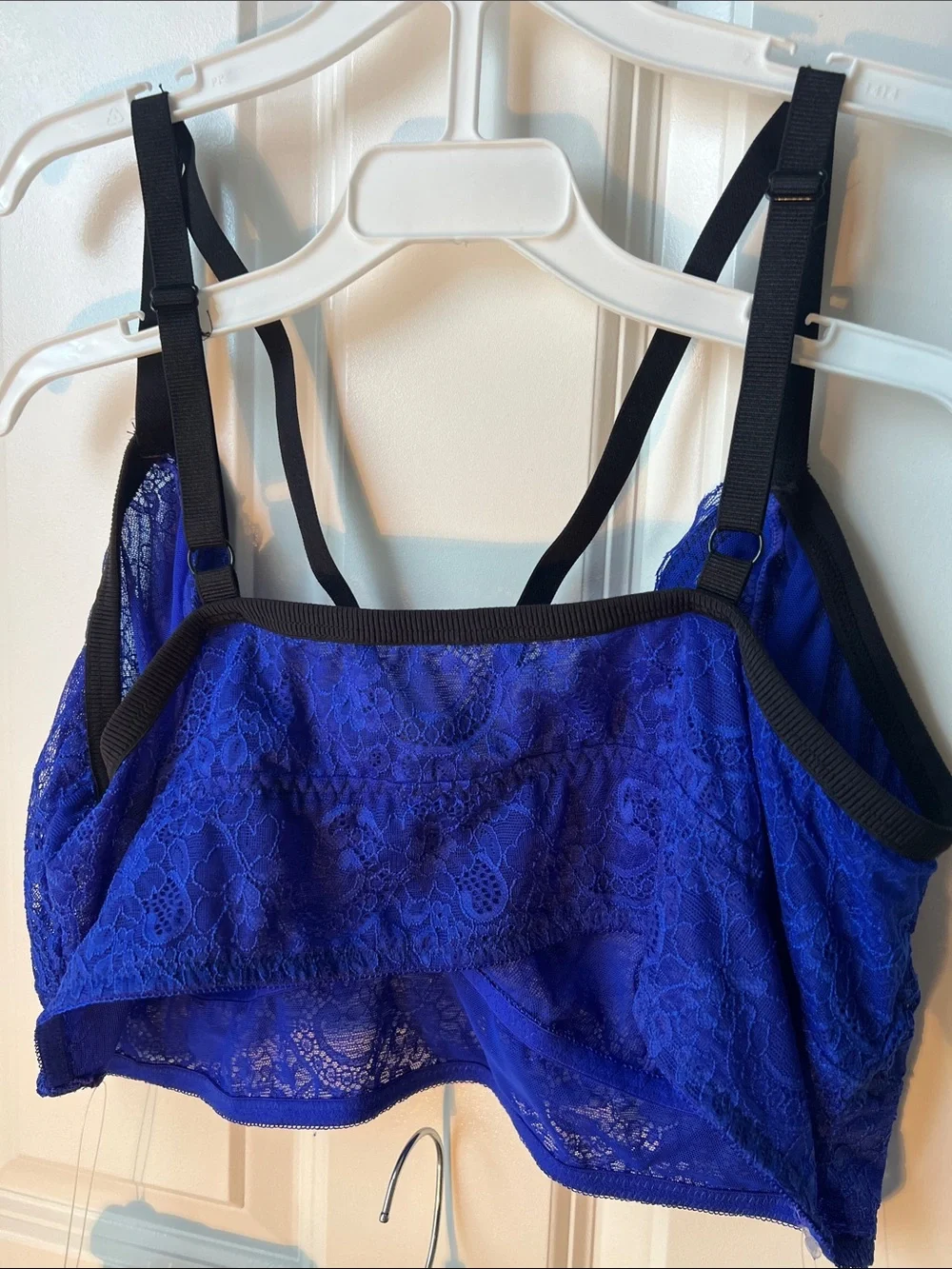 Lace Bralette and Bikini Set - Cobalt Blue No Size Tag tape measured Size 18”